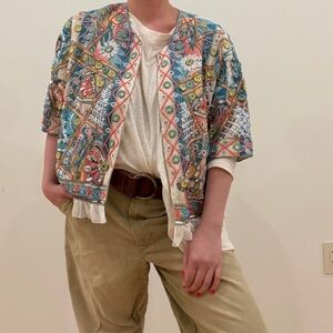 La Belle Multicolor Embroidered Beaded Jacket